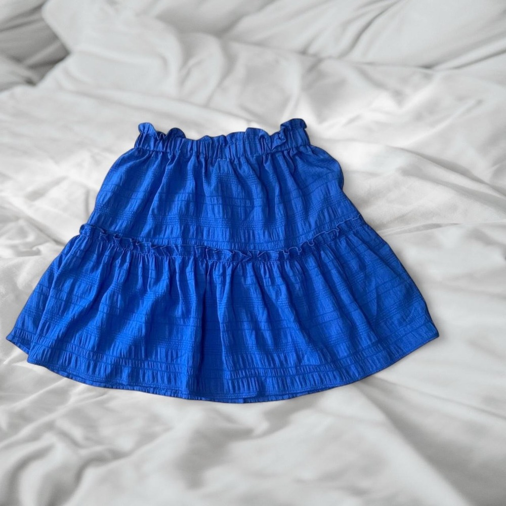SHEIN Euro Royal Blue tiered midi skirt size large